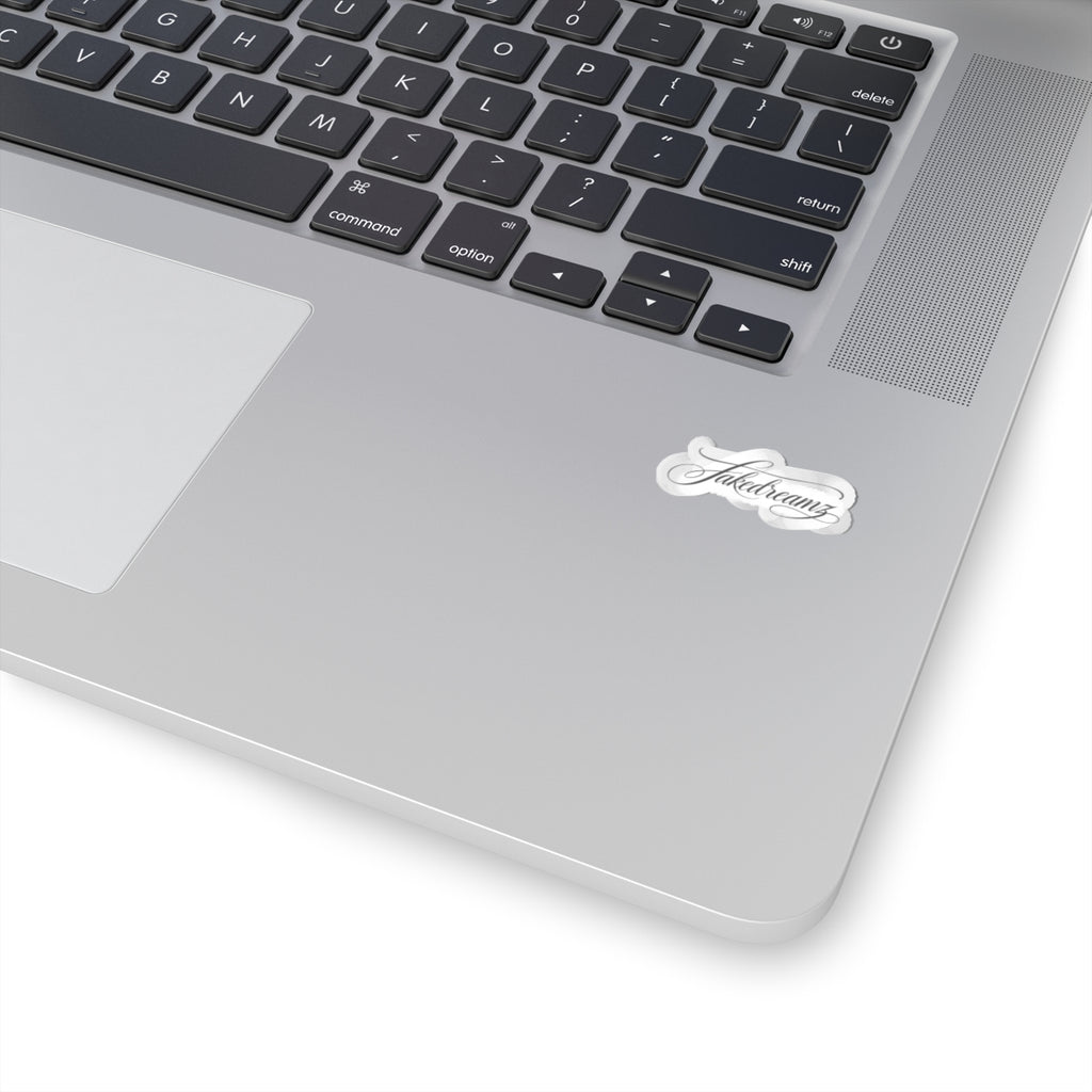 Kiss-Cut Sticker — “fakedreamz” Script Logo (Small Decorative Laptop Sticker)